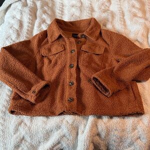 Lane Bryant Sherpa Jacket in Rust